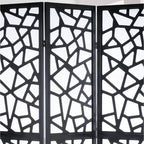 4 Panel Screen Room Divider, Black