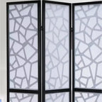 4 Panel Screen Room Divider, Black