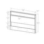 Full Queen Headboard with Storage Shelf