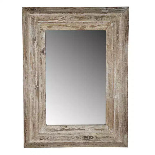 Miroir mural rectangulaire 30 x 39 pouces avec cadre en bois vieilli