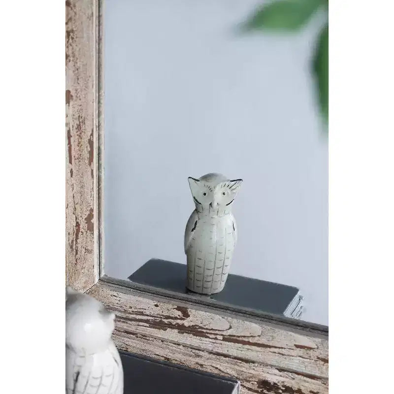 30 X 39 Inch Rectangular Wall Accent Mirror with Distressed Wood Frame