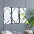 32 Inch Rectangular Wall Mirror with Black Frame