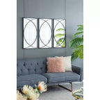 32 Inch Rectangular Wall Mirror with Black Frame