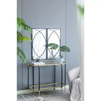 32 Inch Rectangular Wall Mirror with Black Frame