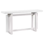 59.1 Modern Console Table with Pine Legs,Pine Veneer Entryway Table,Interlocking Geometric Sofa Table for Living Room,Hallway,Entryway