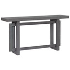 59.1 Modern Console Table with Pine Legs,Pine Veneer Entryway Table,Interlocking Geometric Sofa Table for Living Room,Hallway,Entryway