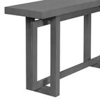 59.1 Modern Console Table with Pine Legs,Pine Veneer Entryway Table,Interlocking Geometric Sofa Table for Living Room,Hallway,Entryway