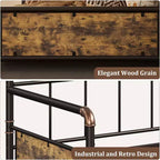 Daybed with Trundle Bed, Twin Bed Frame with Steel Slats, Sofa Bedframe with Strong Supports for Living Room, Bedroom, Brown