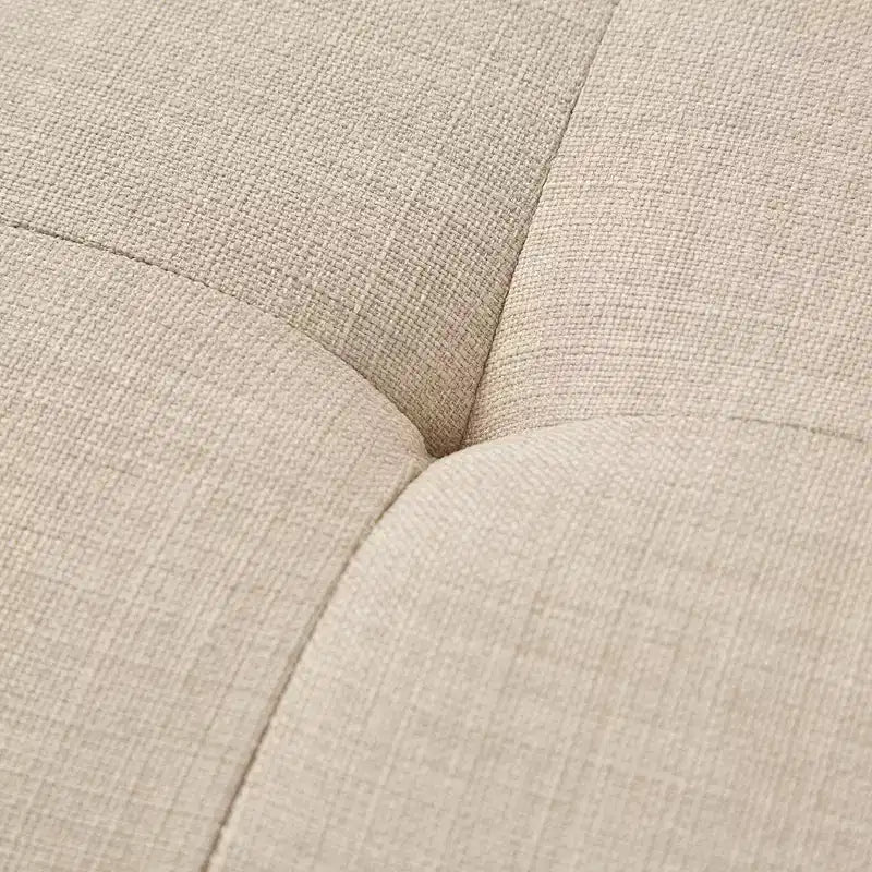 Midcentury Modern Accent Chair, Linen Upholstered Tufted Armchair with Wood Frame, Blue Reading Chair for Living Room Bedroom