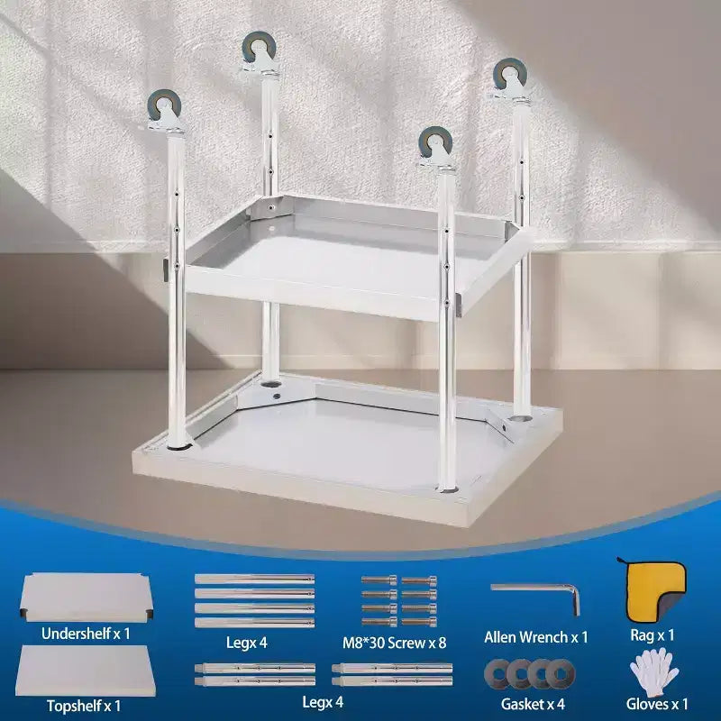 Stainless Steel Work Table, 24x18 Inches, Adjustable Undershelf & 4 Casters, Heavy-Duty for Commercial, Kitchen, or Outdoor Use