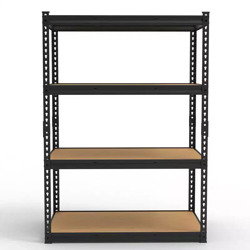 Étagère de rangement à 4 niveaux avec espacement réglable en acier