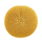 20 Modern Round Ottoman Pouf with Knitted Design Small Ottoman Floor Cushion Foot Stool for Living Room, Bedroom, Entryway