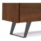 60 Inch x 17 inch Rectangle Modern Industrial Sideboard Buffet in Walnut Veneer