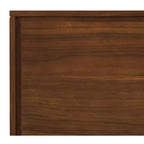 60 Inch x 17 inch Rectangle Modern Industrial Sideboard Buffet in Walnut Veneer
