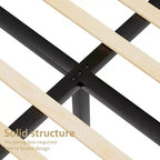 Corduroy bed frame, 56-inch corduroy soft-padded bed frame, solid wood slats and bed legs, no box spring requiredGrey