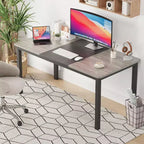 Rectangle Dining Table for 2 4 6 People, 63-Inch Modern Farmhouse Kitchen & Dining Room Tables with Heavy Duty Metal Legs for Kitchen Living Room