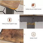 Rectangle Dining Table for 2 4 6 People, 63-Inch Modern Farmhouse Kitchen & Dining Room Tables with Heavy Duty Metal Legs for Kitchen Living Room