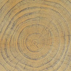 Modern Spiral Side Table with Hollow Center, Wood Grain Texture Magnesium Oxide Coffee Table for Living Room Bedroom