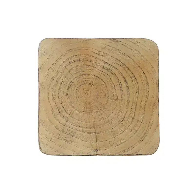 Modern Spiral Side Table with Hollow Center, Wood Grain Texture Magnesium Oxide Coffee Table for Living Room Bedroom