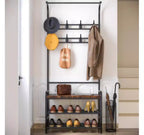 ?Hall Tree with Shoe Bench, Metal + Particle Board