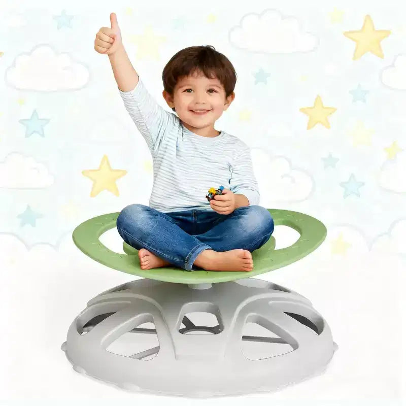 Kids Sensory Swivel Chair,Spinning Seat with Safety Handle & Non-Slip Base