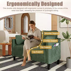 Modern Small Soft Corduroy Loveseat Sofa with Pillows & Side Pockets,Solid Wood Frame Futon Couch for Living Room,Dorm