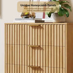 48 In Tall 5 Drawer Dresser, Fluted Modern Chest with Deep Drawers & Wide Top