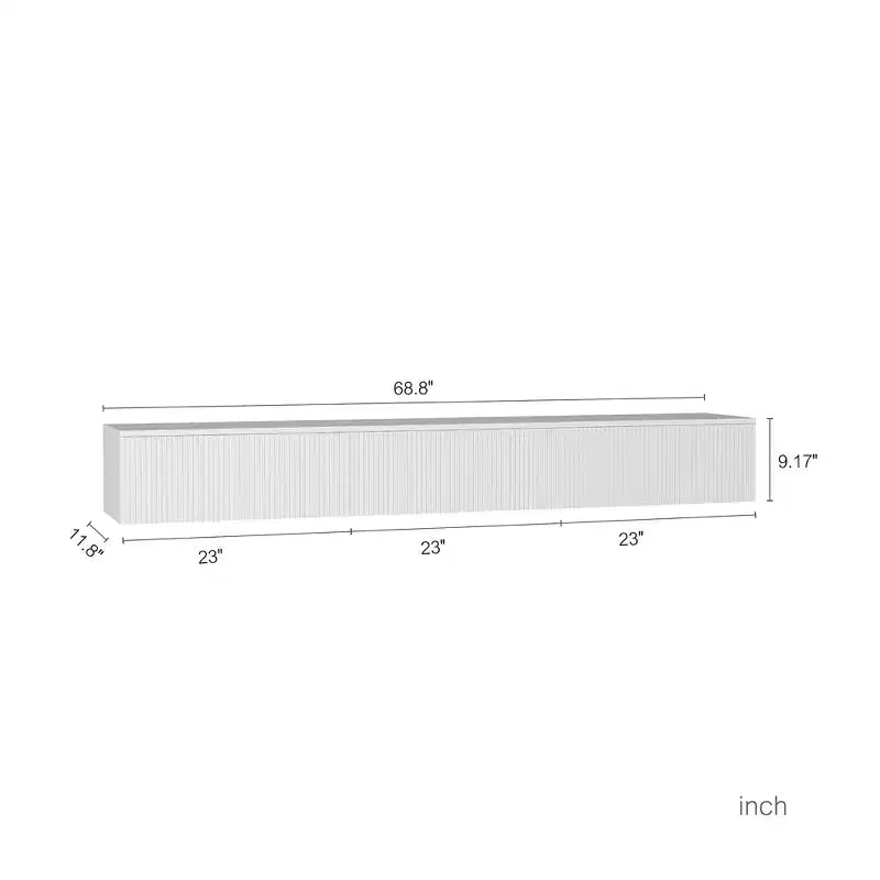 Floating TV Stand Wall Mounted with 16 Color LEDs,69 Modern TV Stand, Floating TV Cabinet Entertainment Center for 55 60 65 Inch TV