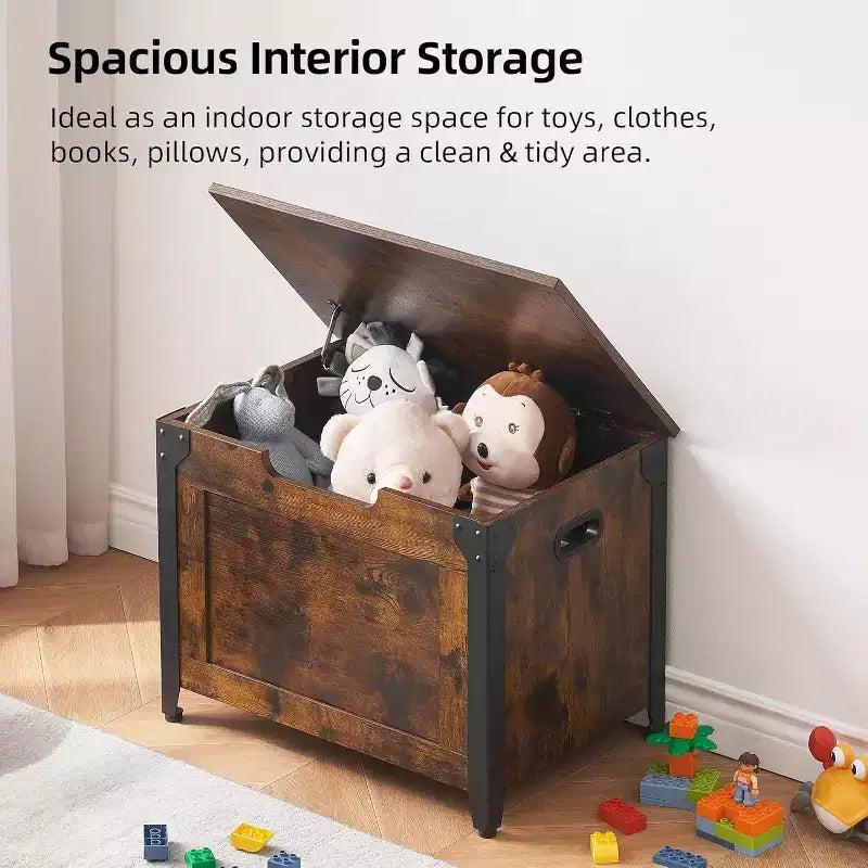 Wooden Storage Chest with Lid,Storage Trunk,Storage Bench with Safety Hinge and Lift-Top for Entryway, Bedroom, Living Room