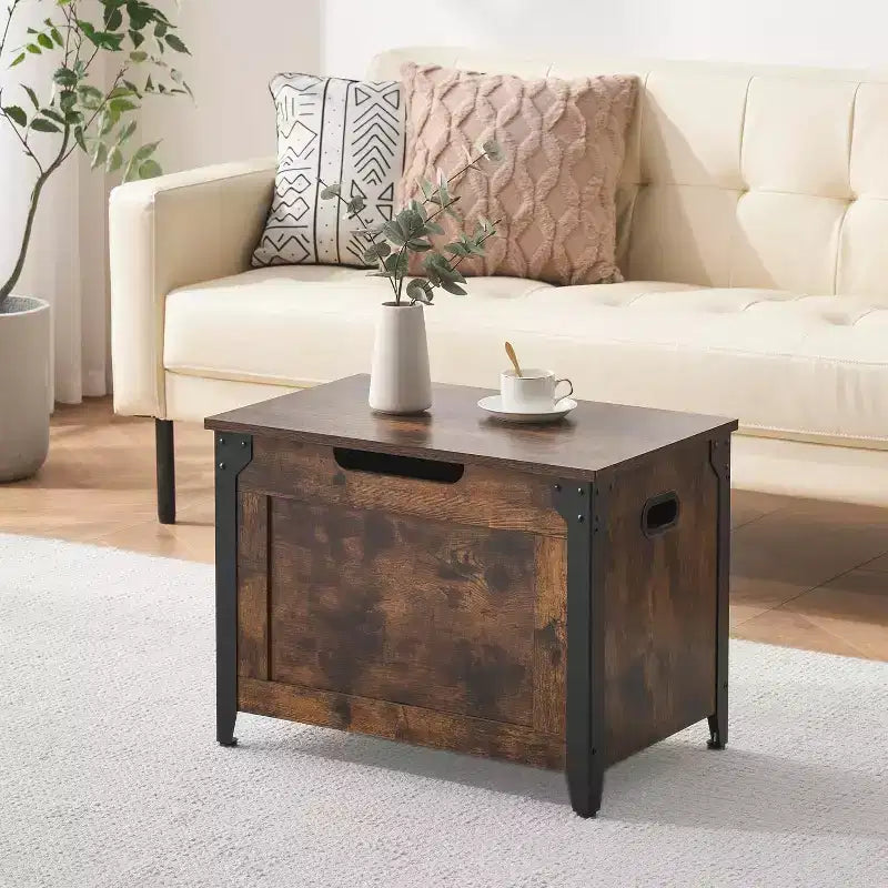 Wooden Storage Chest with Lid,Storage Trunk,Storage Bench with Safety Hinge and Lift-Top for Entryway, Bedroom, Living Room