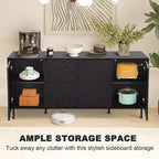 Mid-Century Sideboard with Ample Storage & Raised Legs for Easy Cleaning