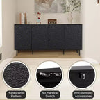 Mid-Century Sideboard with Ample Storage & Raised Legs for Easy Cleaning