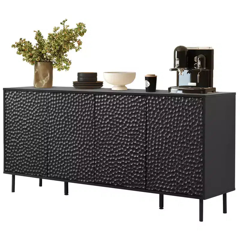 Mid-Century Sideboard with Ample Storage & Raised Legs for Easy Cleaning