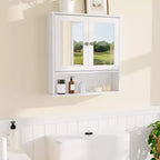 Wall Mount Mirror Medicine Cabinet, 22.2 Inch Bathroom Medicine Cabinet with Adjustable Shelf, Waterproof Cabinet for Bathroom Organization