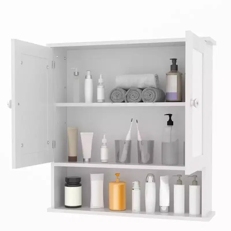 Wall Mount Mirror Medicine Cabinet, 22.2 Inch Bathroom Medicine Cabinet with Adjustable Shelf, Waterproof Cabinet for Bathroom Organization