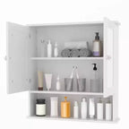 Wall Mount Mirror Medicine Cabinet, 22.2 Inch Bathroom Medicine Cabinet with Adjustable Shelf, Waterproof Cabinet for Bathroom Organization