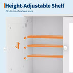 Wall Mount Mirror Medicine Cabinet, 22.2 Inch Bathroom Medicine Cabinet with Adjustable Shelf, Waterproof Cabinet for Bathroom Organization