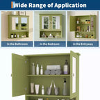 Wall Mount Mirror Medicine Cabinet, 22.2 Inch Bathroom Medicine Cabinet with Adjustable Shelf, Waterproof Cabinet for Bathroom Organization