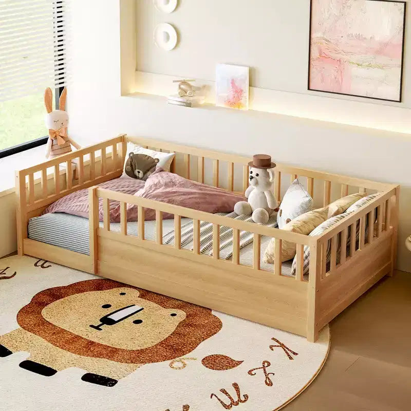 Pine Wood Floor Bed with Super High Security Barrier