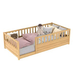 Pine Wood Floor Bed with Super High Security Barrier