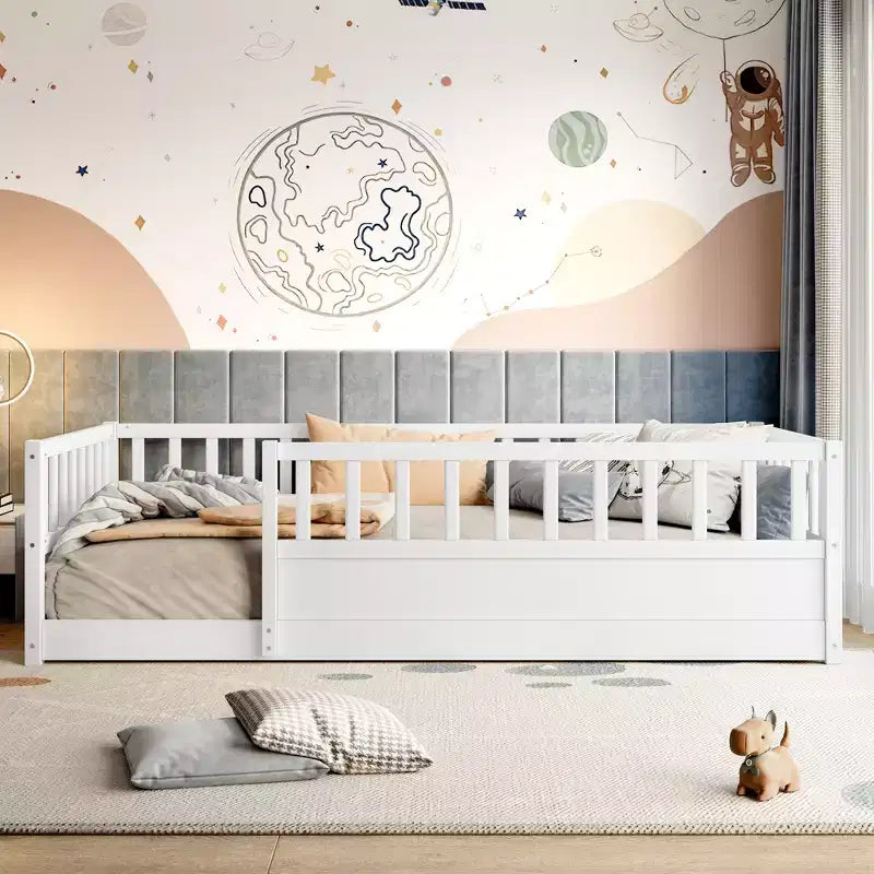 Pine Wood Floor Bed with Super High Security Barrier
