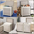 Rolling Laundry Hamper W/ Lid, 150L Large Capacity Clothes Hampers Plastic Collapsible Laundry Baskets W/ Wheels Foldable Sturdy Storage Boxes