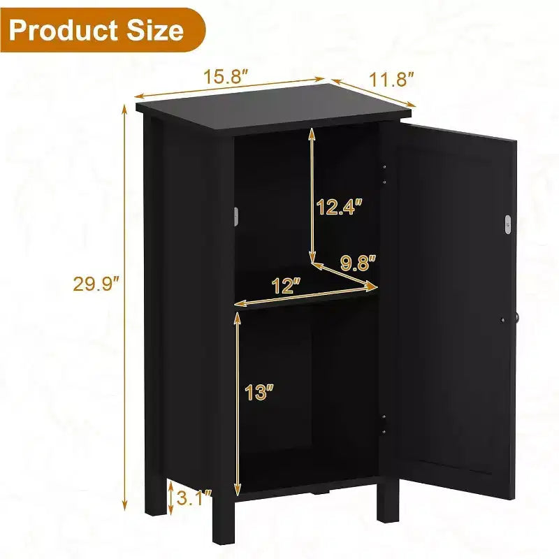 Farmhouse Nightstand,16 Inch Modern Boho Bedside Table with Large Drawer,Solid Wood Top & Metal Legs,End Table Accent Cabinet for Bedroom,Living Room