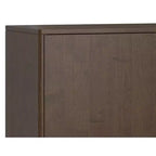 Solid Wood 42 inch Wide Mid Century Modern 3 Drawer Sideboard in Walnut Brown