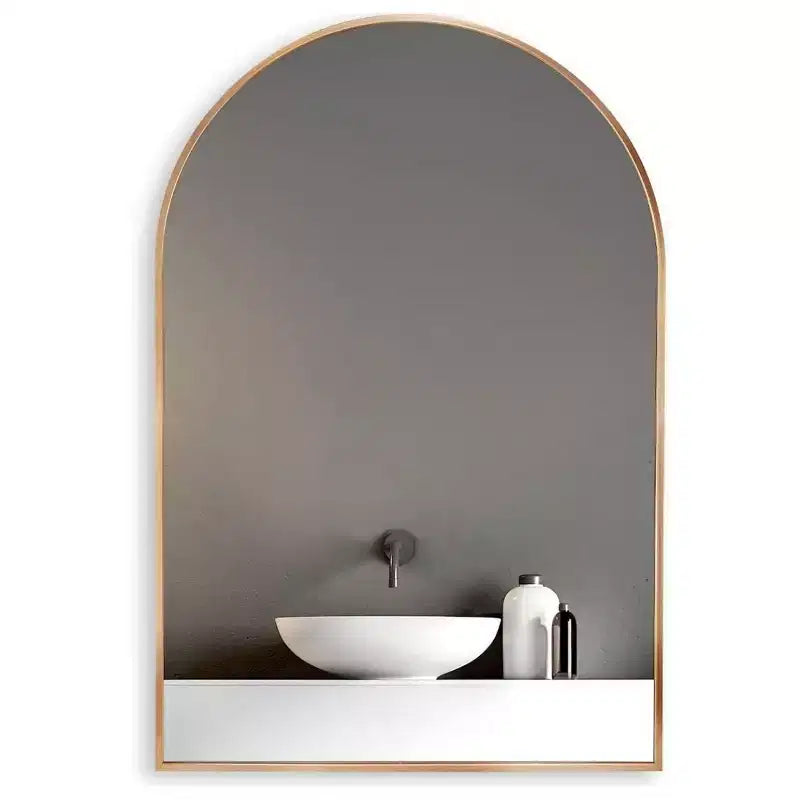 20 X 30 Arched Decorative Wall Mirror, Modern Metal Framed Vanity Mirror for Entryway, Living Room, Bedroom