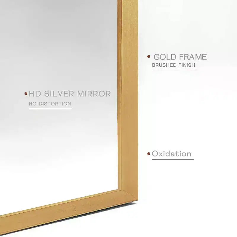20 X 30 Arched Decorative Wall Mirror, Modern Metal Framed Vanity Mirror for Entryway, Living Room, Bedroom