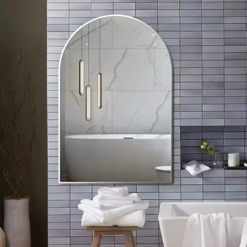20 X 30 Arched Decorative Wall Mirror, Modern Metal Framed Vanity Mirror for Entryway, Living Room, Bedroom