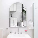20 X 30 Arched Decorative Wall Mirror, Modern Metal Framed Vanity Mirror for Entryway, Living Room, Bedroom