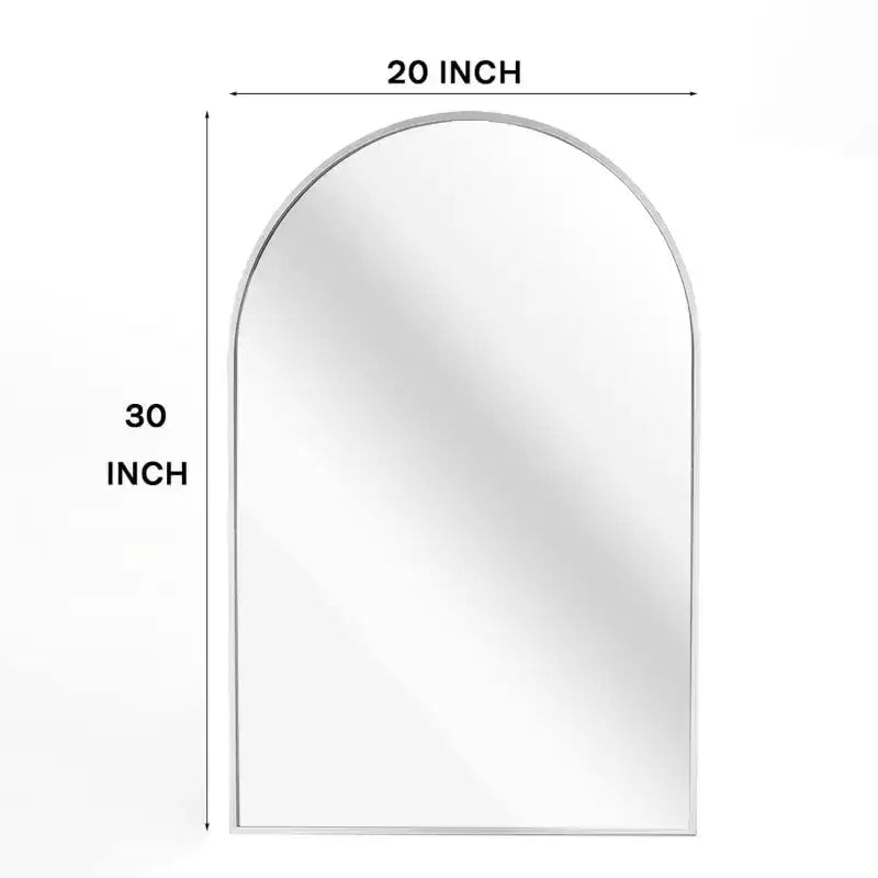 20 X 30 Arched Decorative Wall Mirror, Modern Metal Framed Vanity Mirror for Entryway, Living Room, Bedroom