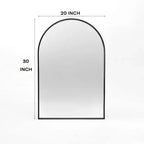 20 X 30 Arched Decorative Wall Mirror, Modern Metal Framed Vanity Mirror for Entryway, Living Room, Bedroom